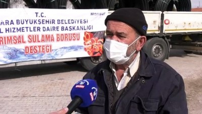  Ankara Büyükşehir Belediyesi’nden 12 mahalleye tarımsal sulama borusu desteği
