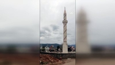 celik halat - ADANA - Depreme dayanıklı olmadığı belirlenen cami ve minaresi kontrollü şekilde yıkıldı Videosu