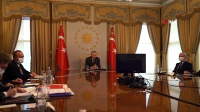  Cumhurbaşkanı Erdoğan, Avrupa Komisyonu Başkanı Ursula von der Leyen ve Avrupa Konseyi Başkanı Charles Michel ile görüştü