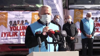 sinir otesi - KAYSERİ - Suriye'ye 13 tır yardım malzemesi gönderildi Videosu
