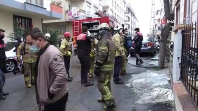  Maltepe’de yangında mahsur kalan bir kişiyi itfaiye ekipleri kurtardı