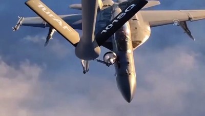 hava sahasi - ANKARA - Türk Hava Kuvvetleri, ABD savaş uçaklarına uluslararası hava sahasında yakıt ikmali yaptı Videosu