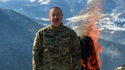 kahramanlik - BAKÜ - Azerbaycan Cumhurbaşkanı İlham Aliyev, Şuşa'da Nevruz ateşini yaktı Videosu