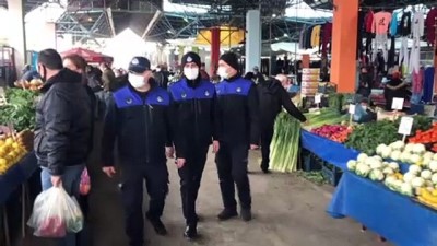 gori - EDİRNE - Pazar yeri ve AVM'lerde Kovid-19 tedbirleri denetlendi Videosu