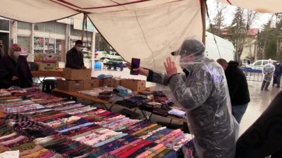 pazar esnafi - AKSARAY - 'Çok yüksek riskli' iller kategorisindeki Aksaray'da denetimler sürüyor Videosu