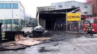 fabrika yangini -  Bursa'da fabrika yangını.. Saatler süren çalışmalar sonucu yangın kontrol altına alındı Videosu