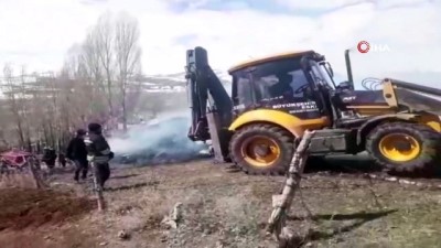is makinasi -  Erzurum’da ot yangını Videosu