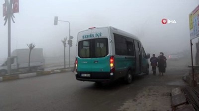  Şırnak'ta yoğun sis hayatı felç etti