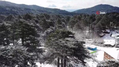 yagisli hava -  Kazdağları kar manzaraları ile ilgi çekiyor Videosu