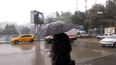  Kırıkkale’de lapa lapa kar yağışı