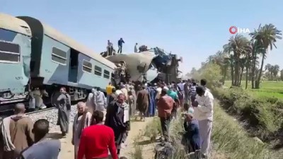 vagon -  - Mısır'da iki tren çarpıştı: En az 50 yaralı Videosu
