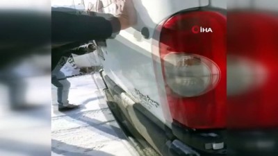 servis araci -  Öğretmenler kar nedeniyle yolda kaldı Videosu
