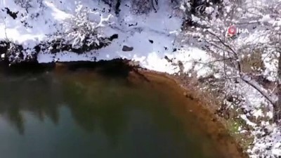 ihlas -  Kar altındaki tabiat seyrine doyumsuz eşsiz manzara oluşturdu Videosu