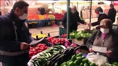pazarci -  4 ay sonra kurulan ilk cumartesi pazarında vatandaşlara uyarı Videosu