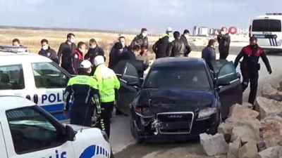 polis araci -  - Karaman’da silahla yaralama olayının şüphelileri kovalamaca sonucu yakalandı Videosu