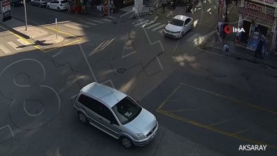 dikkatsizlik -  Aksaray’da yaşanan kazalar MOBESE kameralarında Videosu