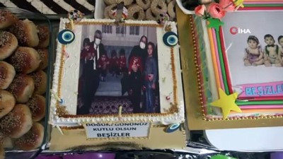  Bakan Selçuk'tan Hataylı beşizlere doğum günü pastası