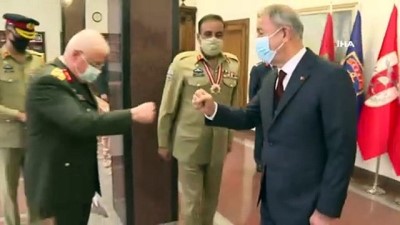  Milli Savunma Bakanı Hulusi Akar, Pakistan Genelkurmay Başkanı Nadeem Raza’yı kabul etti