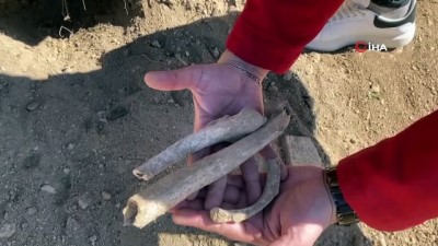 insan kemikleri -  Bursa'da yol çalışmasında Bizans dönemi mezarları ve insan kemikleri bulundu Videosu