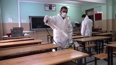 egitim donemi -  Esenyurt’ta okullar dezenfekte ediliyor Videosu