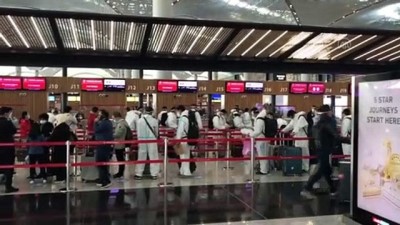 İSTANBUL - İstanbul Havalimanı'nda yolcu yoğunluğu
