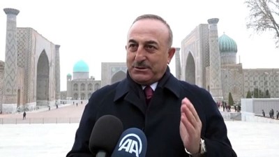 SEMERKAND - Dışişleri Bakanı Çavuşoğlu, Özbekistan'da gazetecilerin sorularını yanıtladı (2)