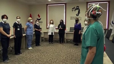 ozel hastaneler -  Kadın gazeteciden kadın sağlık çalışanlarına plaket Videosu