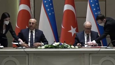 TAŞKENT -  Çavuşoğlu-Kamilov ortak basın toplantısı