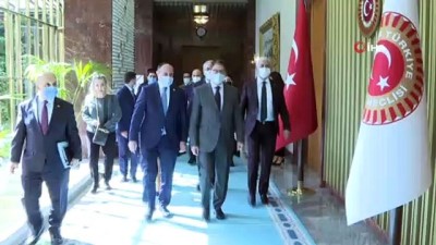  TBMM Başkanı Mustafa Şentop, Afganistan Tarım, Sulama ve Hayvancılık Bakanı Anwar-ul Haq Ahady ile görüştü