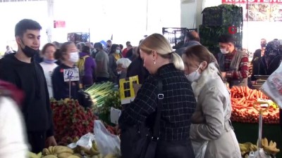 semt pazari -  Yüksek riskli Antalya’nın kapalı semt pazarında endişelendiren görüntü Videosu