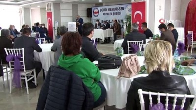 toplu sozlesme -  Büro Memur Sen Başkanı Yazgan, Antalya Şubesinin Genel Kuruluna katıldı Videosu