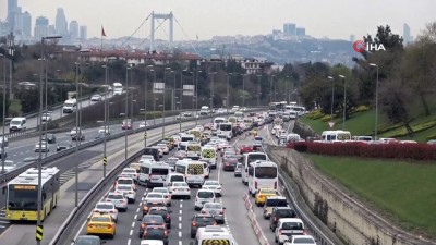 trafik yogunlugu -  56 saatlik kısıtlamanın sonlanmasıyla E-5'te trafik yoğunluğu Videosu