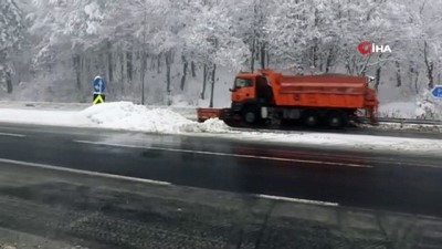 kar kalinligi -  Bolu Dağı’nda kar yağışı devam ediyor Videosu