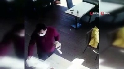  Şişli'de restoranda hırsızlık anları kamerada