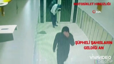  Motosiklet hırsızları önce kameralara sonra polise yakalandı