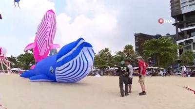 ucurtma festivali -  - Tayland’da uçurtma festivali renkli görüntüler oluşturdu Videosu