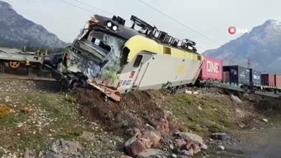 vagon -  Adana’da yük treni raydan çıktı Videosu