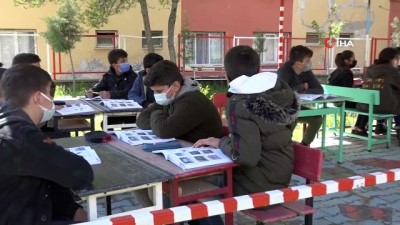 fen bilimleri -  Hababam sınıfı gerçek oldu, derslerini okul bahçesinde açık hava sınıfında işliyorlar Videosu