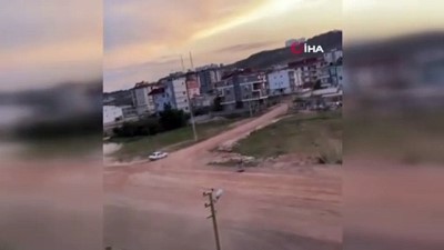 Mahallede drift yapıp tozu dumana katan şahıs kamerada