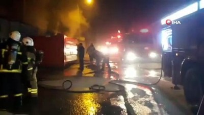 kazan dairesi -  Sahur vakti mobilya fabrikasında yangın Videosu