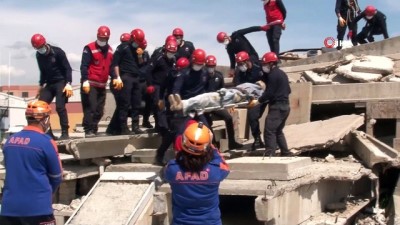 kurtarma tatbikati -  CEKUT, afete karşı göreve hazırlanıyor Videosu