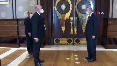  Cumhurbaşkanı Erdoğan, Yunanistan Dışişleri Bakanı Dendias'ı kabul etti