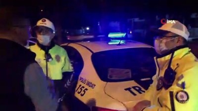 trafik denetimi -  İkinci kez alkollü yakalanan sürücü: “Alkolü evde içtim, yolda mı içtim” Videosu