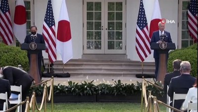  ABD Başkanı Joe Biden ve Japonya Başbakanı Yoshihide Suga bugün Beyaz Saray’da bir araya geldi