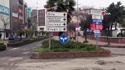  Zonguldak'ta kısıtlamada sokaklar boş kaldı