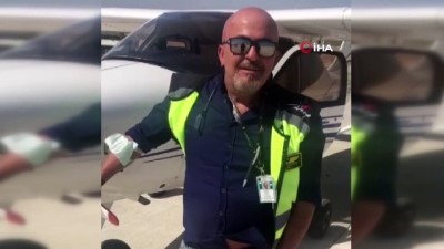 egitim ucagi -  Çukurova Bölgesel Havalimanı'na acil iniş yapan uçak, bakımın ardından alandan ayrıldı Videosu