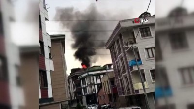  Binanın çatısında yangın çıktı