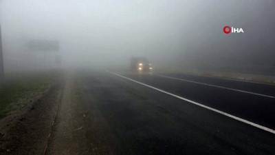  Sisle kaplanan Bolu Dağı'nda görüş mesafesi 10 metreye düştü