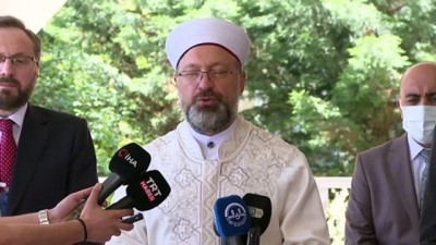 ANKARA - Diyanet İşleri Başkanı Erbaş, Filistin'in Ankara Büyükelçisi Mustafa’yı ziyaret etti