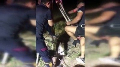  Elazığ’da 20 metrelik kuyuya düşen koyun kurtarıldı